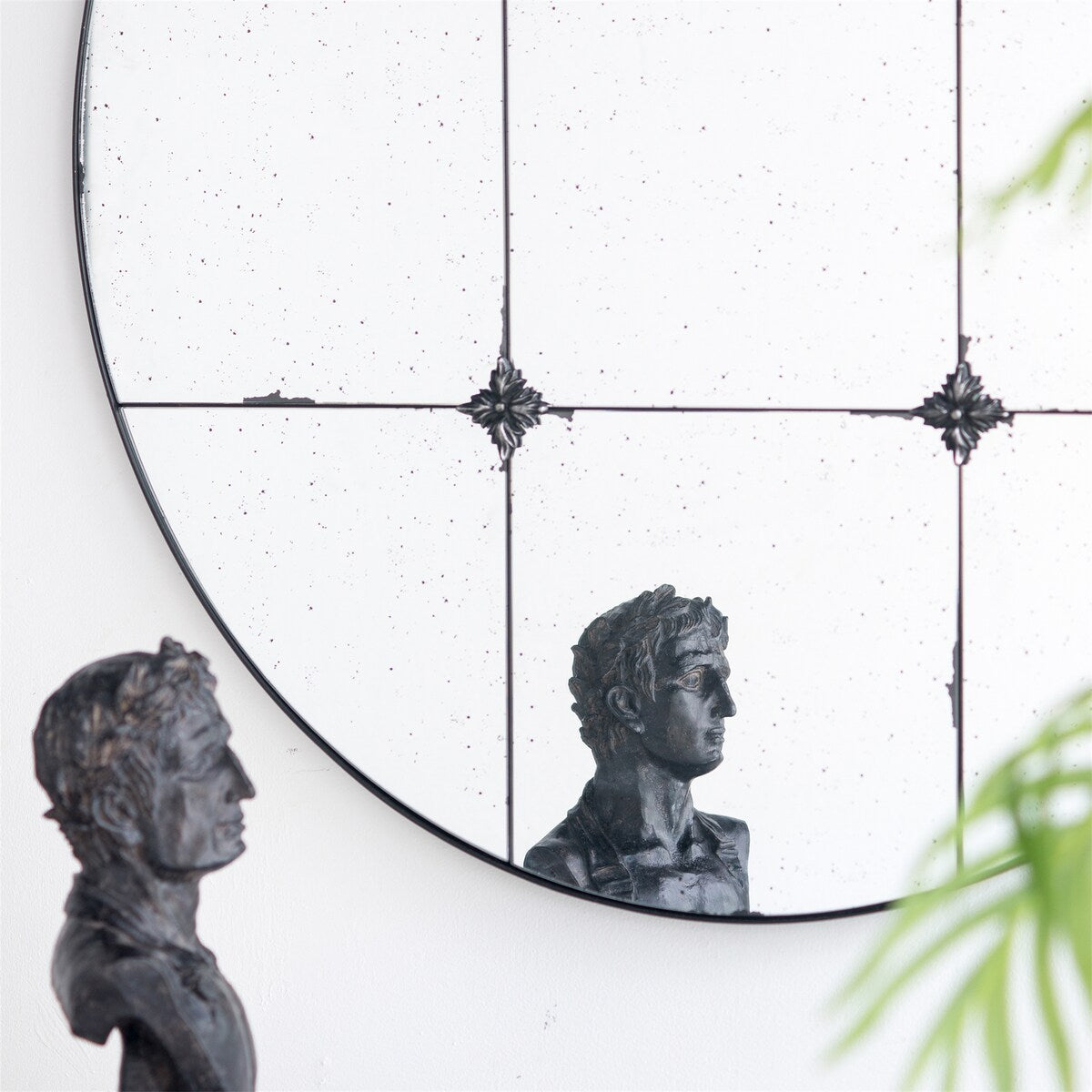 Antique Glass Panel Mirror