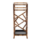 Antique Gold Iron Bamboo Umbrella Stand Square - 8x8x21