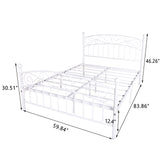 Antique Graceful Dark Bronze Victorian Iron Bed