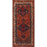 Antique Handmade Wool Traditional Bidjar Halvaei Persian Rug Tribal - 9'1" x 4'3" runner