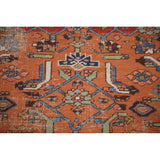 Antique Heriz Bakhshayesh Persian Runner Rug Red Handmade Wool Carpet - 3'4"x 11'0"