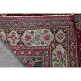 Antique Isfahan Floral Hand Knotted Wool Oriental Persian Area Rug - 7'0" x 4'4"