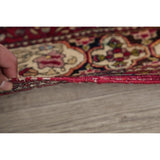 Antique Isfahan Floral Hand Knotted Wool Oriental Persian Area Rug - 7'0" x 4'4"