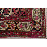 Antique Isfahan Floral Hand Knotted Wool Oriental Persian Area Rug - 7'0" x 4'4"