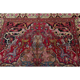 Antique Isfahan Floral Hand Knotted Wool Oriental Persian Area Rug - 7'0" x 4'4"