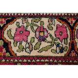 Antique Isfahan Floral Hand Knotted Wool Oriental Persian Area Rug - 7'0" x 4'4"