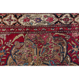 Antique Isfahan Floral Hand Knotted Wool Oriental Persian Area Rug - 7'0" x 4'4"