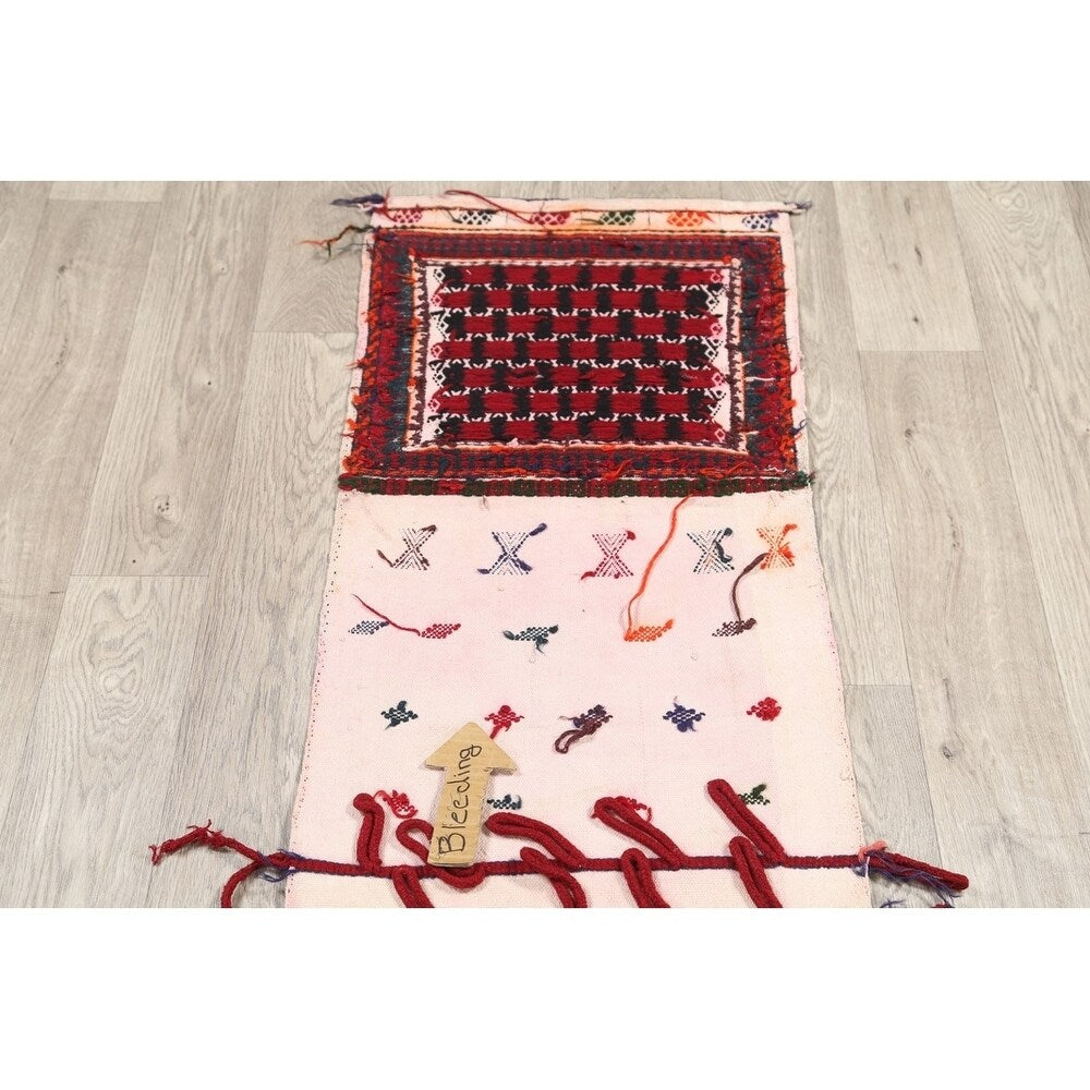 Antique Kilim Geometric Hand Made Wool Persian Rug - 6'5" x 1'9" Runner