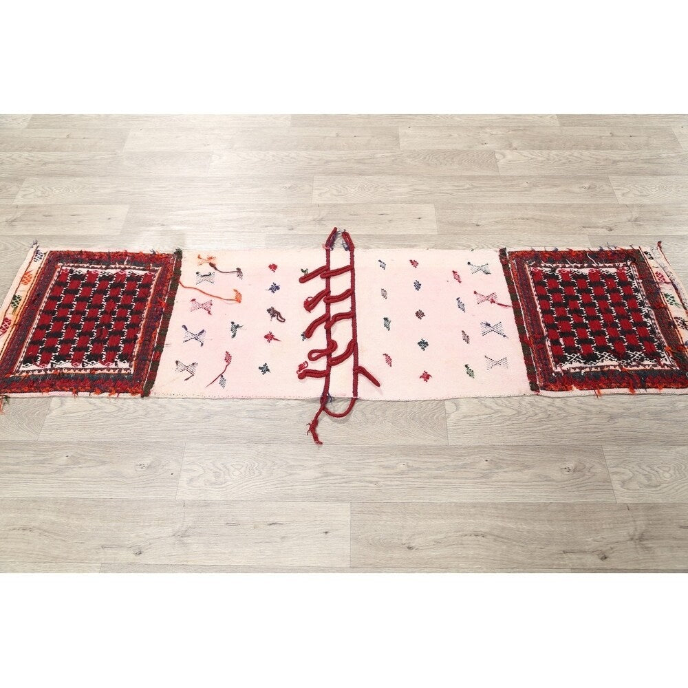 Antique Kilim Geometric Hand Made Wool Persian Rug - 6'5" x 1'9" Runner