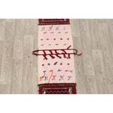 Antique Kilim Geometric Hand Made Wool Persian Rug - 6'5" x 1'9" Runner