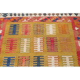 Gracewood Hollow Harutunian Kilim Blend Woven Tribal Hand Woven Wool Rug - 7'6" x 4'1"