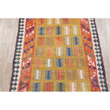 Gracewood Hollow Harutunian Kilim Blend Woven Tribal Hand Woven Wool Rug - 7'6" x 4'1"