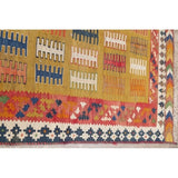 Gracewood Hollow Harutunian Kilim Blend Woven Tribal Hand Woven Wool Rug - 7'6" x 4'1"