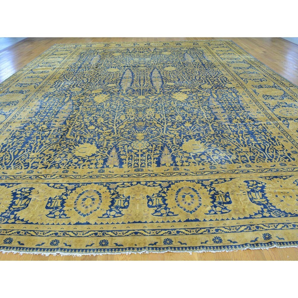 Antique Laristan Cypress Tree Design Oversize Rug