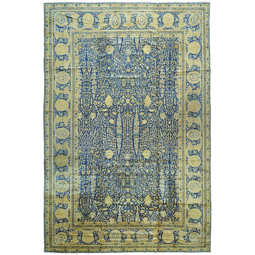 Antique Laristan Cypress Tree Design Oversize Rug