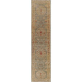 Antique Look Vegetable Dye Floral Oushak Turkish Oriental Rug Handmade - 2' 10" x 11' 10" Runner