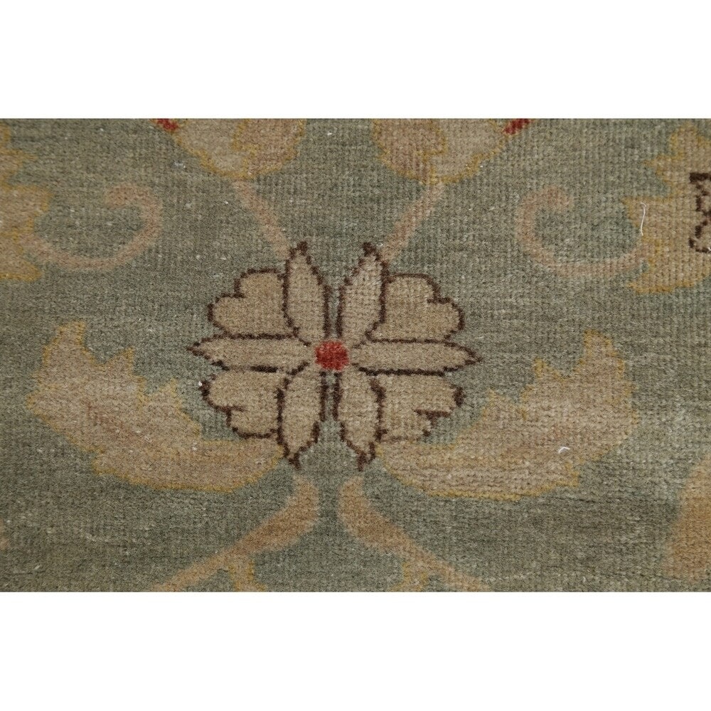 Antique Look Vegetable Dye Floral Oushak Turkish Oriental Rug Handmade - 2' 10" x 11' 10" Runner
