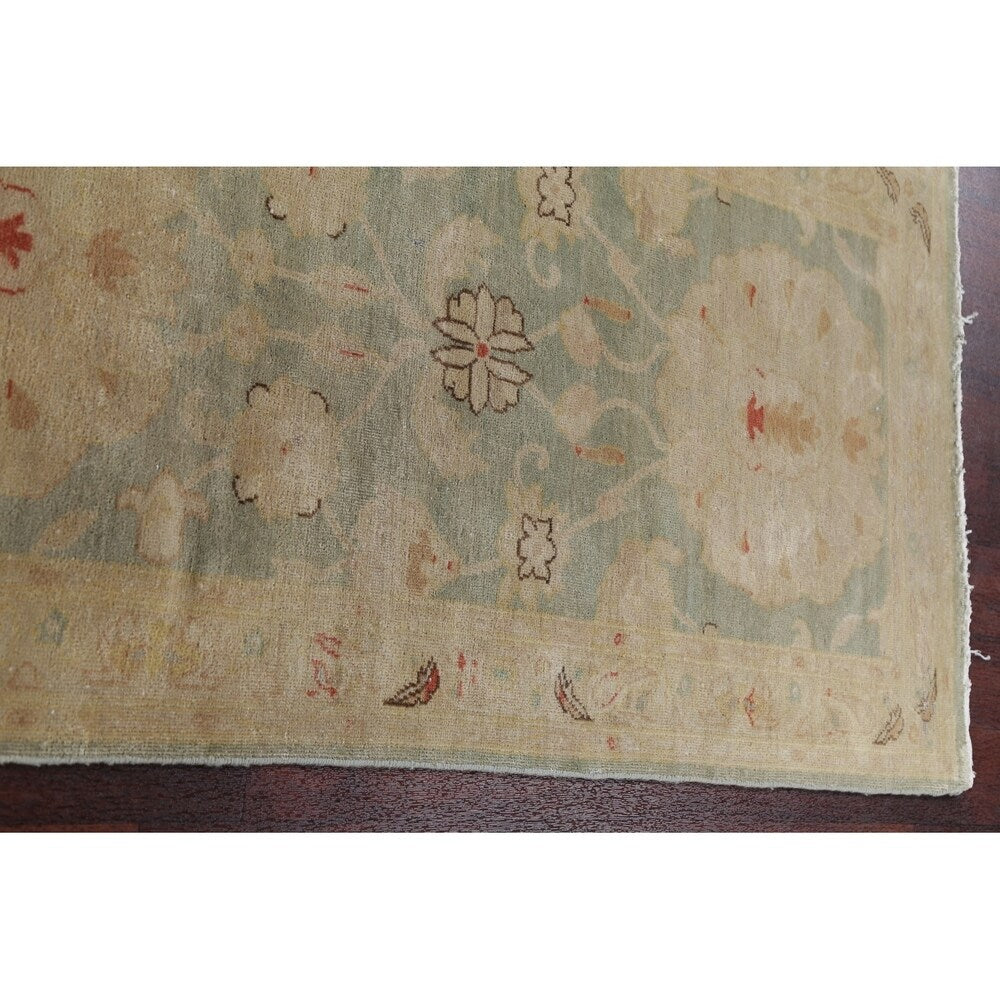 Antique Look Vegetable Dye Floral Oushak Turkish Oriental Rug Handmade - 2' 10" x 11' 10" Runner