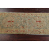 Antique Look Vegetable Dye Floral Oushak Turkish Oriental Rug Handmade - 2' 10" x 11' 10" Runner