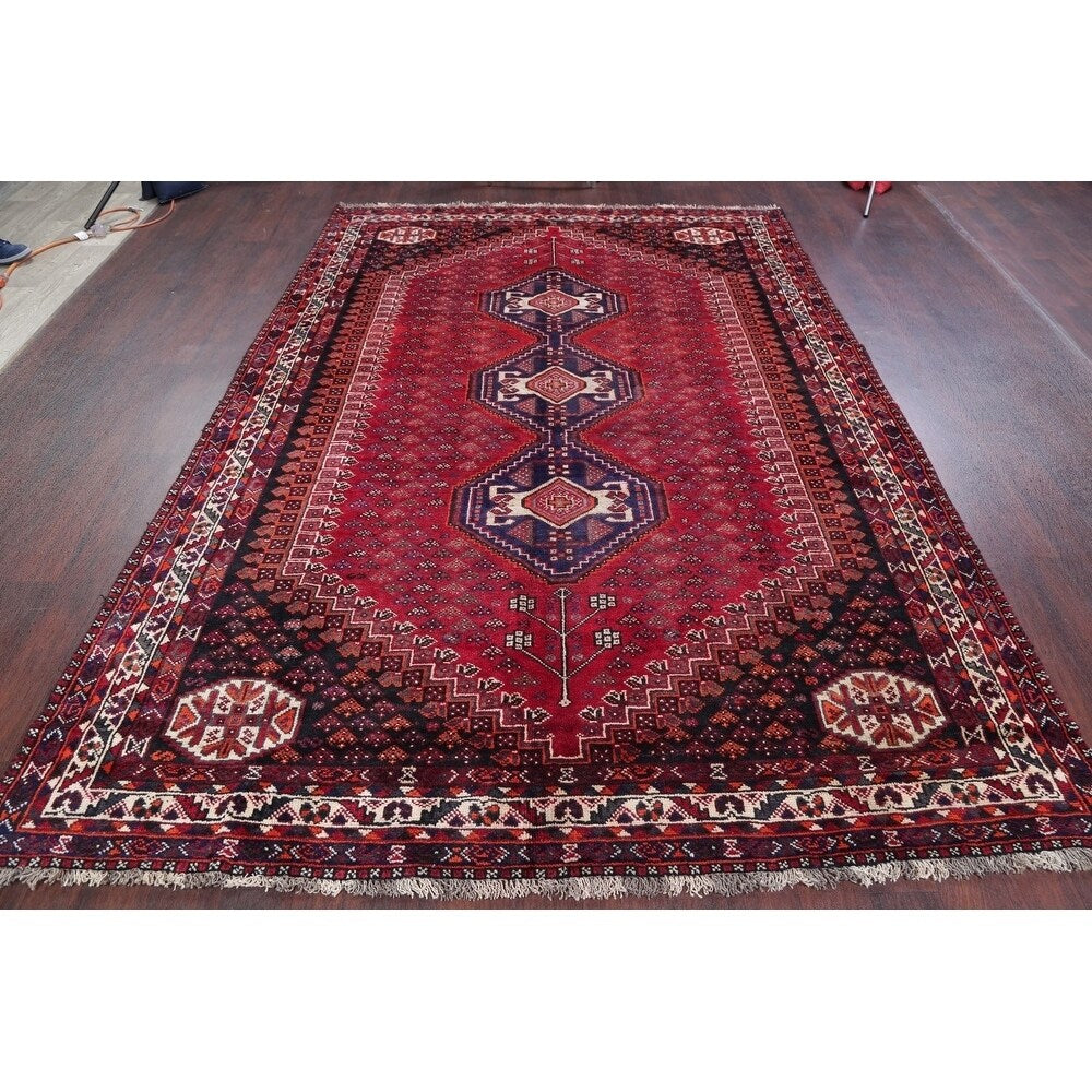 Antique Lori Tribal Hand-Knotted Wool Persian Area Rug - 10'0" x 6'10"