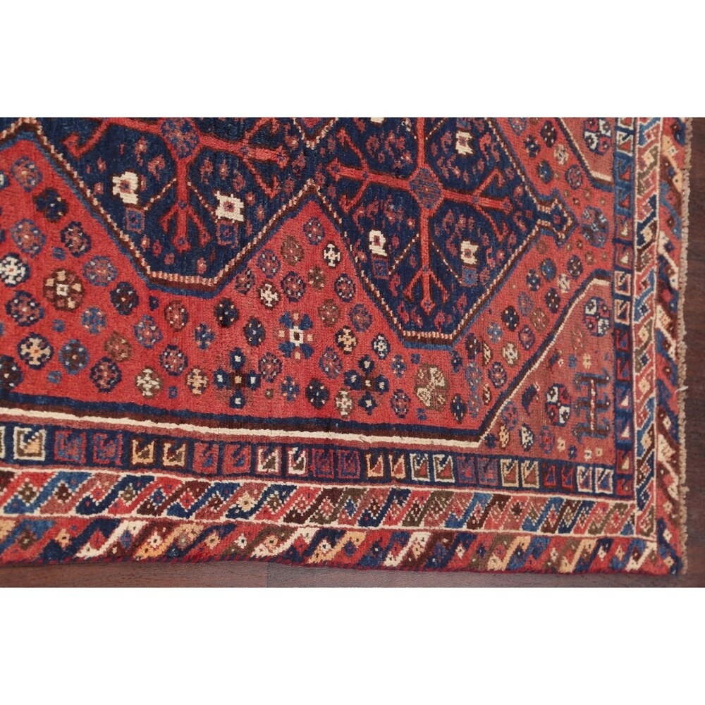 Antique Lori Tribal Geometric Handmade Wool Persian Oriental Area Rug - 6'8" x 3'8"