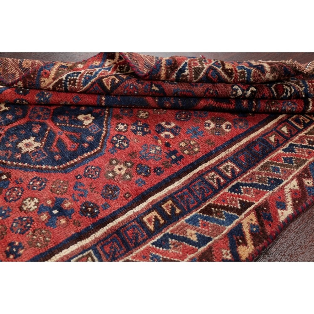 Antique Lori Tribal Geometric Handmade Wool Persian Oriental Area Rug - 6'8" x 3'8"