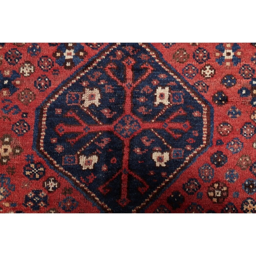 Antique Lori Tribal Geometric Handmade Wool Persian Oriental Area Rug - 6'8" x 3'8"