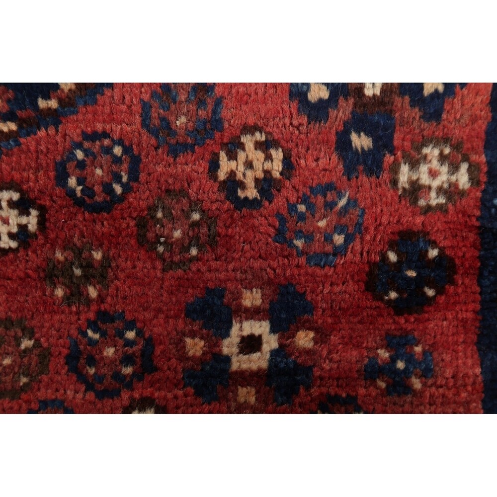 Antique Lori Tribal Geometric Handmade Wool Persian Oriental Area Rug - 6'8" x 3'8"