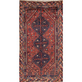 Antique Lori Tribal Geometric Handmade Wool Persian Oriental Area Rug - 6'8" x 3'8"