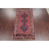 Antique Lori Tribal Geometric Handmade Wool Persian Oriental Area Rug - 6'8" x 3'8"