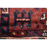 Antique Lori Tribal Geometric Handmade Wool Persian Oriental Area Rug - 6'8" x 3'8"