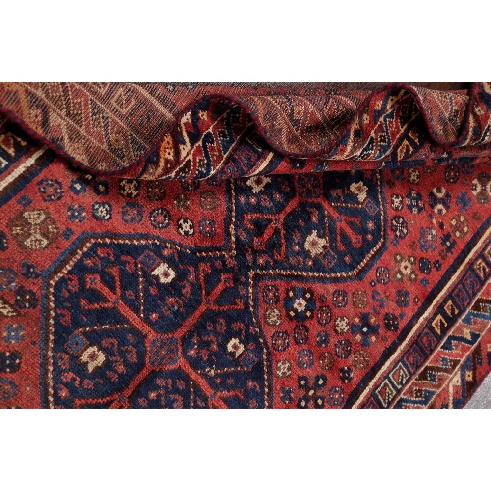 Antique Lori Tribal Geometric Handmade Wool Persian Oriental Area Rug - 6'8" x 3'8"