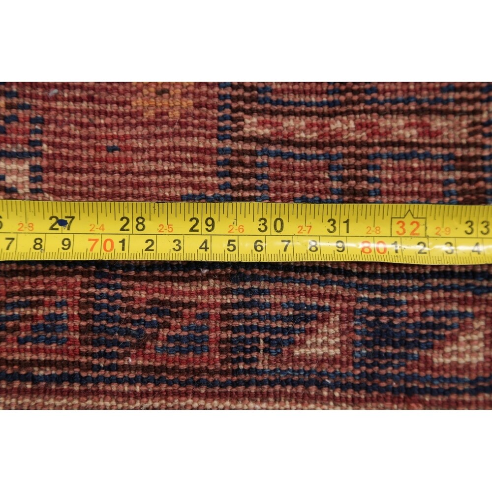 Antique Lori Tribal Geometric Handmade Wool Persian Oriental Area Rug - 6'8" x 3'8"