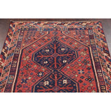 Antique Lori Tribal Geometric Handmade Wool Persian Oriental Area Rug - 6'8" x 3'8"