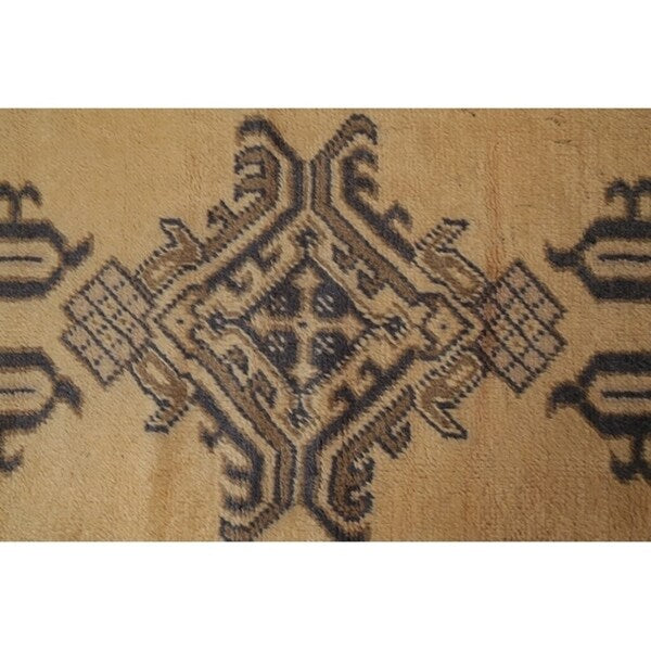 Antique Oushak Turkish Hand Knotted Traditional Oriental Floral Rug - 48'9" x 2'5" runner