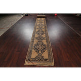 Antique Oushak Turkish Hand Knotted Traditional Oriental Floral Rug - 48'9" x 2'5" runner