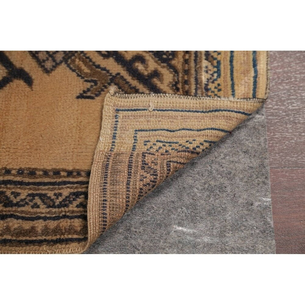 Antique Oushak Turkish Hand Knotted Traditional Oriental Floral Rug - 48'9" x 2'5" runner