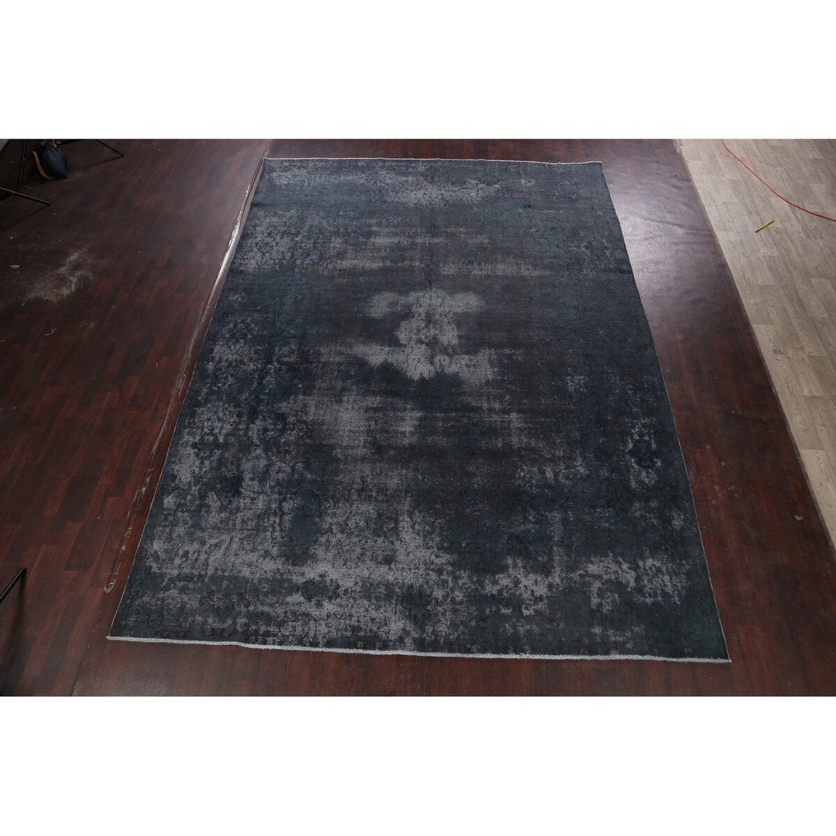 Antique Over-dye Distressed Kerman Persian Area Rug Wool Hand-knotted - 9'7" x 13'2"
