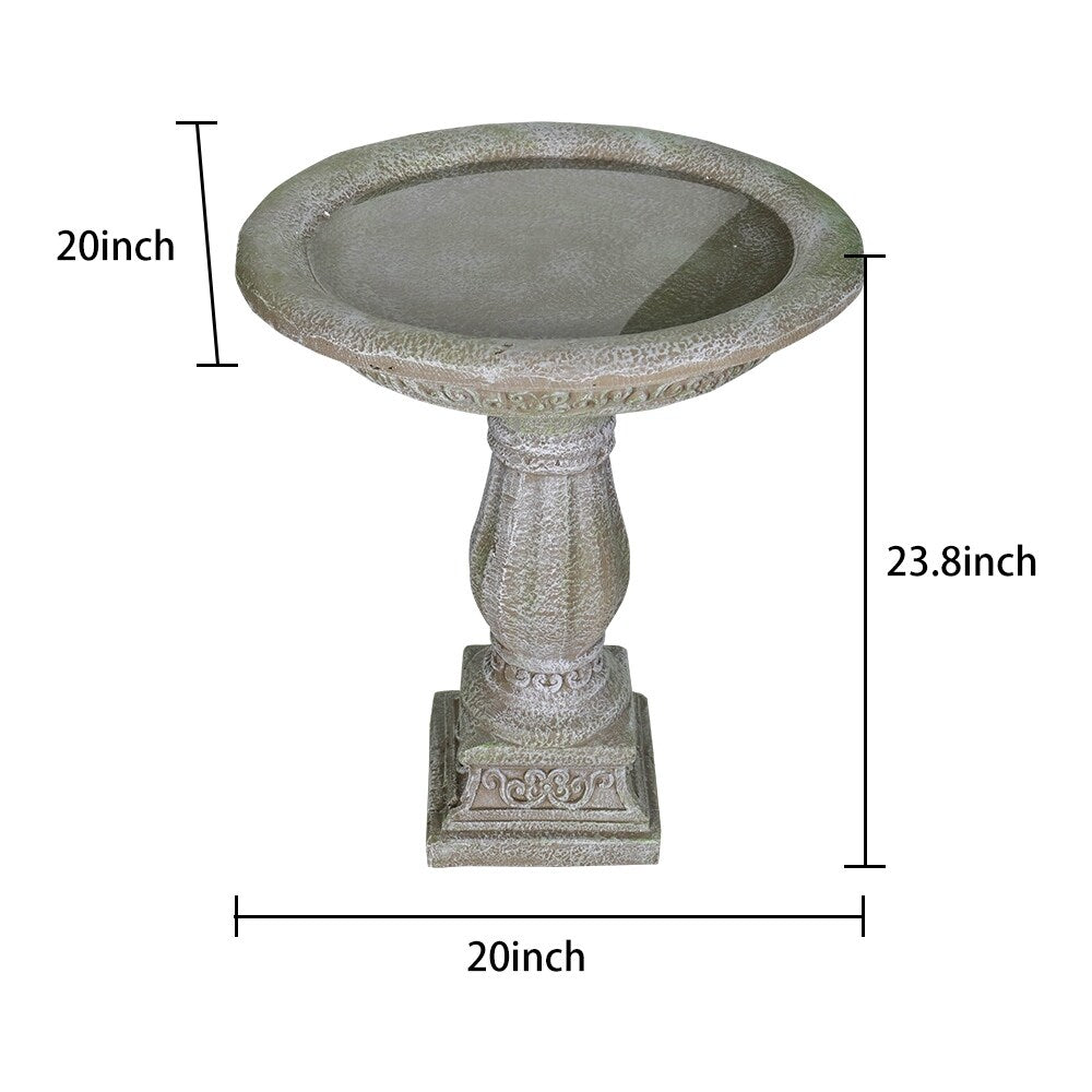 Antique Pedestal Bird Bath, Concrete Bird Baths for Garden Yard Decor