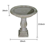 Antique Pedestal Bird Bath, Concrete Bird Baths for Garden Yard Decor