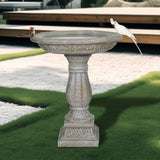 Antique Pedestal Bird Bath, Concrete Bird Baths for Garden Yard Decor