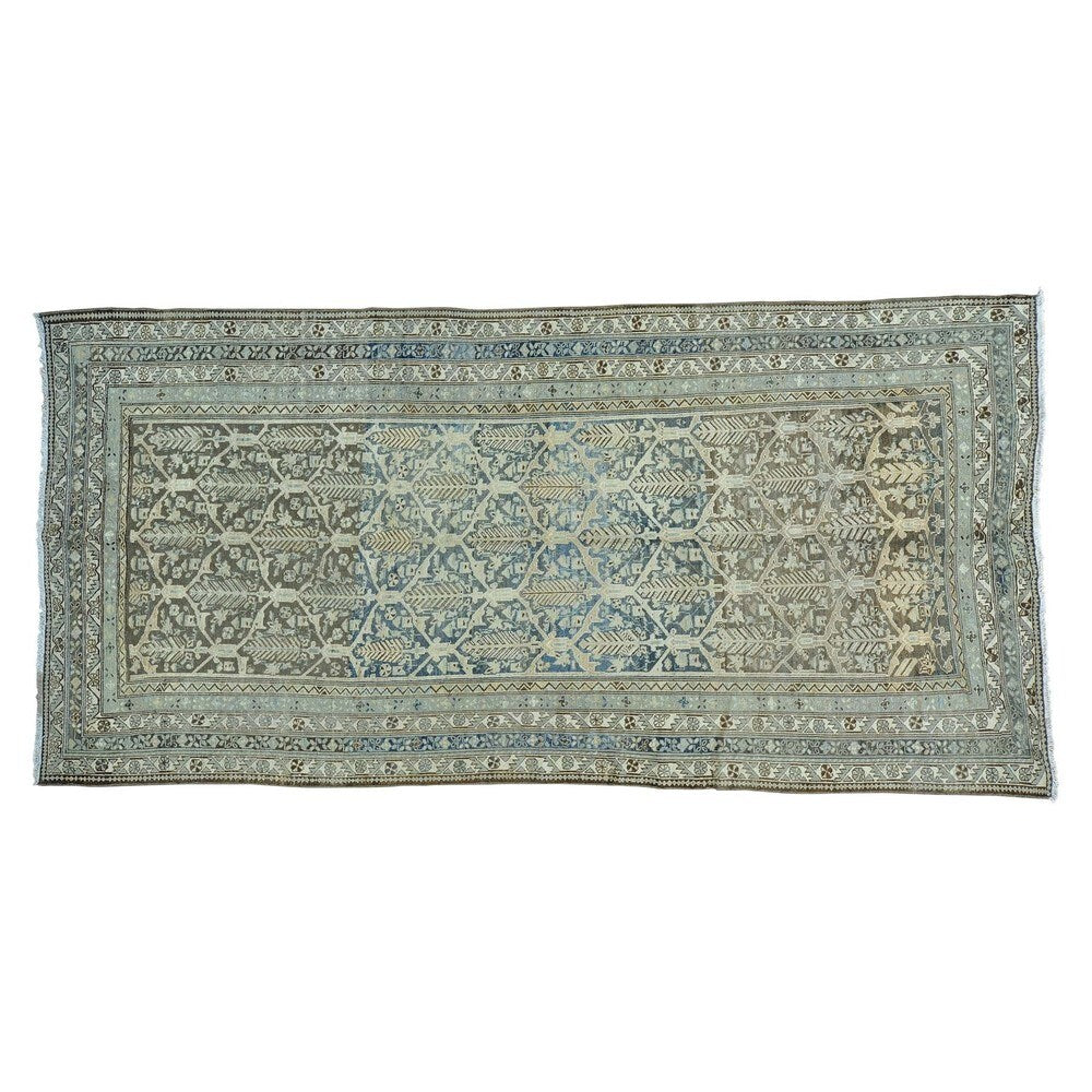 Antique Persian Bakhtiar Handmade Gallery Size Rug - Multi