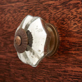 Antique Silver Mercury Glass Knobs, Cabinet Pulls (Pack of 6)