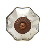 Antique Silver Mercury Glass Knobs, Cabinet Pulls (Pack of 6)