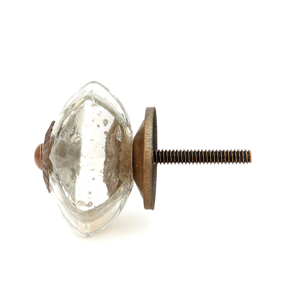 Antique Silver Mercury Glass Knobs, Cabinet Pulls (Pack of 6)