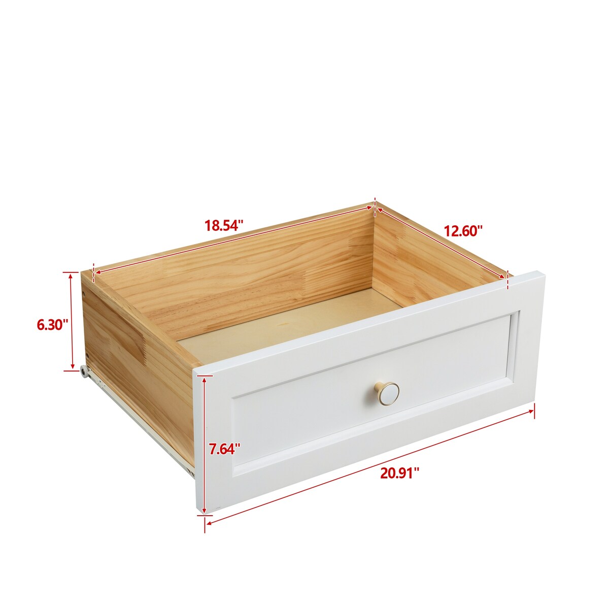 Antique Solid Wood 6-Drawer Dresser for Living Spaces