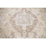Antique Tabriz Oriental Hand Knotted Persian Muted Distressed Area Rug - 12'4" x 8'10"