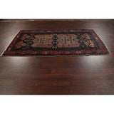 Antique Tribal Geometric Zanjan Persian Wool Runner Rug Hand-knotted - 4'2" x 8'6"