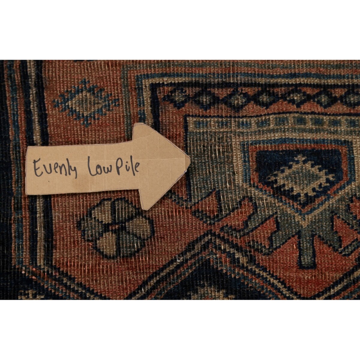 Antique Tribal Geometric Zanjan Persian Wool Runner Rug Hand-knotted - 4'2" x 8'6"