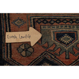 Antique Tribal Geometric Zanjan Persian Wool Runner Rug Hand-knotted - 4'2" x 8'6"